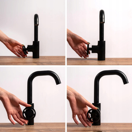 Bateria Umywalkowa Vertigo Side Czarna