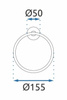 Wieszak Na Ręczniki Ring Metal Mist 05