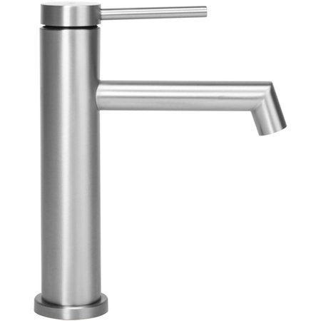 Bateria Umywalkowa Foss Niska Nikiel Szczotkowany