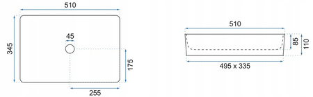 Umywalka Nablatowa Avia 51
