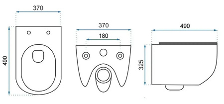 Misa WC Podwieszana Carter Tornado Aiax Shiny