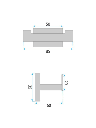 Wieszak Łazienkowy Dwuramienny Oste Chrome