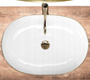 Umywalka Nablatowa Cleo 61 White Gold Edge