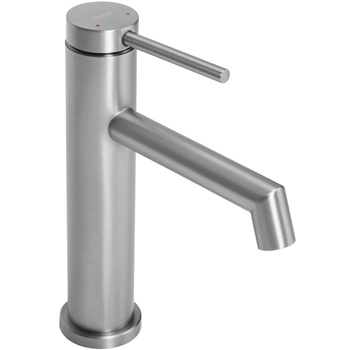 Bateria Umywalkowa Foss Niska Nikiel Szczotkowany
