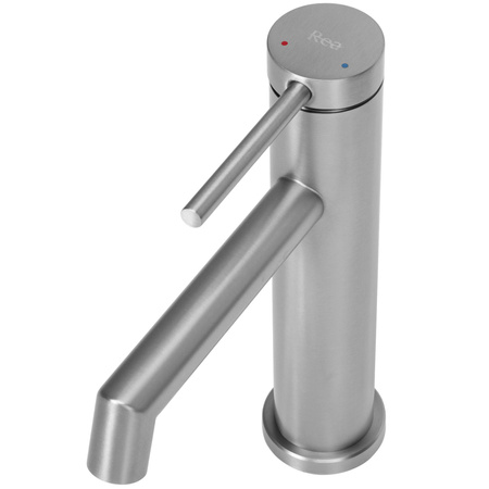Bateria Umywalkowa Foss Niska Nikiel Szczotkowany