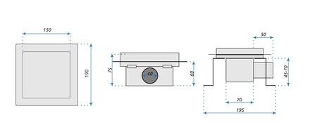 Odpływ Liniowy 15x15 Dots Nikiel Szczotkowany