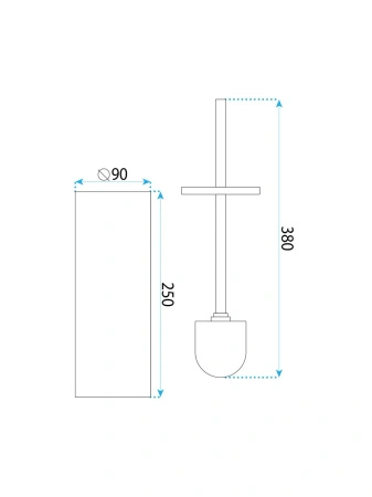 Szczotka Do WC B106 Til Złota