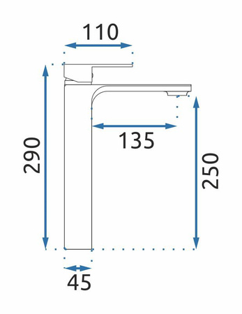Bateria Umywalkowa Urban Czarna Wysoka