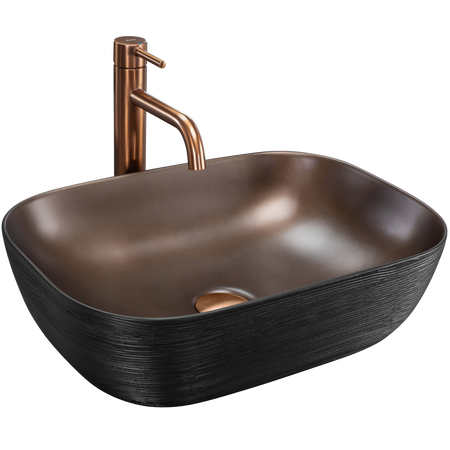 Umywalka Nablatowa Belinda Copper Brush Black