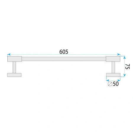 Wieszak Jednoramienny 5701 Galo Brush Gold