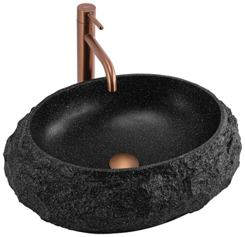 Umywalka Nablatowa Mika Black 48