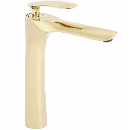 Bateria Umywalkowa Orbit Gold Złota Wysoka