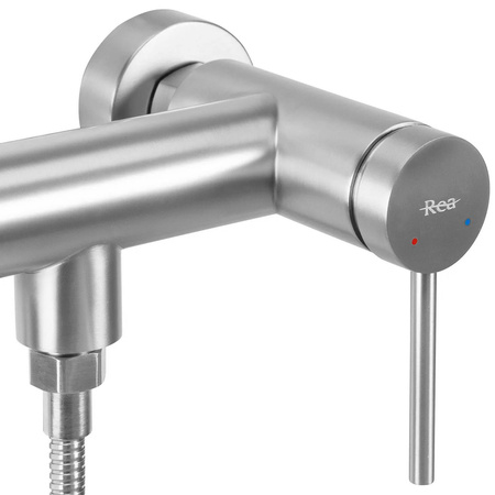 Bateria Prysznicowa Natynkowa Foss Nikiel Szczotkowany