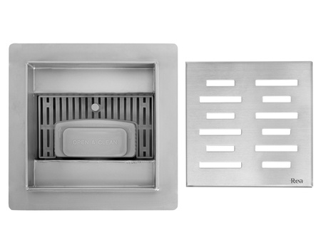 Odpływ Liniowy 12x12 Line Nikiel Szczotkowany