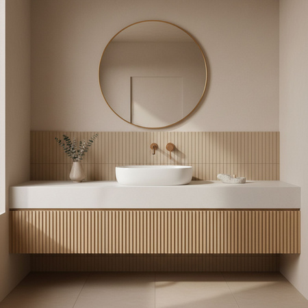 Bateria Umywalkowa Podtynkowa Clif Miedź Szczotkowana