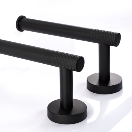 Komplet Wieszaków Łazienkowych Grid Czarny Mat