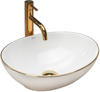 Umywalka Nablatowa Sofia Gold Edge