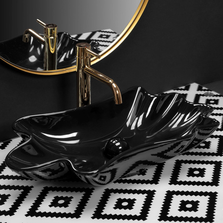 Umywalka Nablatowa Infinity Black + Korek