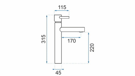 Bateria Umywalkowa Tess Light Gold