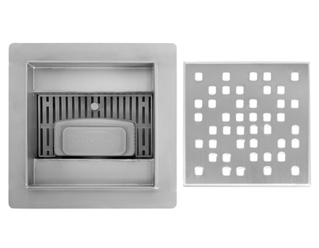 Odpływ Liniowy 12x12 Dots Nikiel Szczotkowany