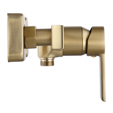 Bateria Prysznicowa Ścienna Argus Złota Szczotkowana