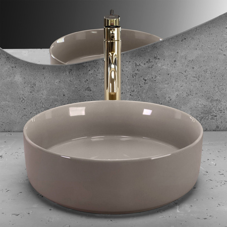Umywalka Nablatowa Sami Beige Shiny