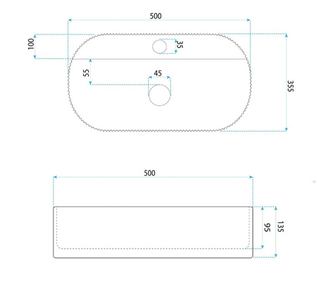 Umywalka Nablatowa Marcela 50