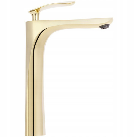 Bateria Umywalkowa Orbit Gold Złota Wysoka