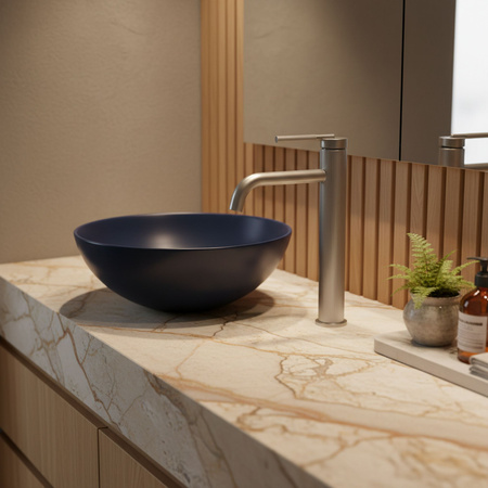 Bateria Umywalkowa Argona Nikiel Szczotkowany Wysoka