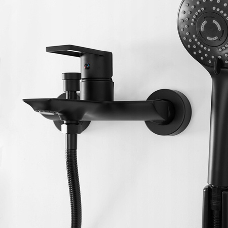 Bateria Wannowa Ścienna Flip Czarna