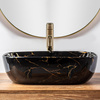 Umywalka Nablatowa Belinda Black Marble Shiny