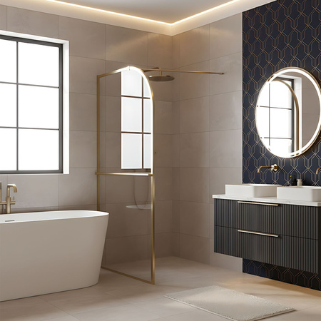 Ścianka Prysznicowa Sky Złoto Szczotkowane