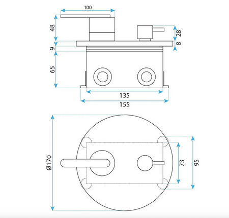 Zestaw Natryskowy Podtynkowy Ontario Miedź Szczotkowana