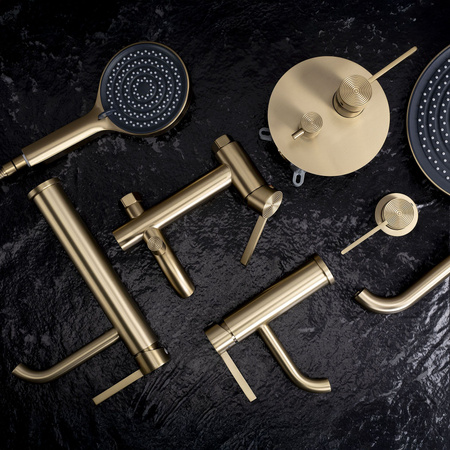 Zestaw Natryskowy Podtynkowy Foster Złoty Szczotkowany + Box