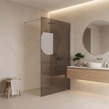 Ścianka Prysznicowa Flexi Brązowa Chrom