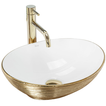 Umywalka Nablatowa Sofia Gold Brush