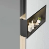 Półka Łazienkowa Wnękowa LED 45x30 Czarna