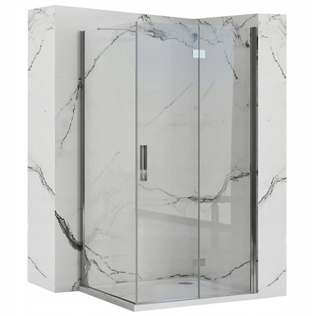 Kabina Prysznicowa Składana Molier Chrom Ze Ścianką Stałą