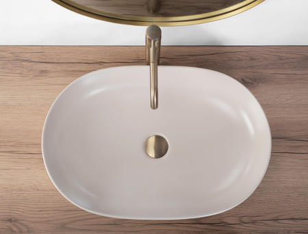 Umywalka Nablatowa Cleo 61 Beige Mat