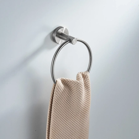 Wieszak Łazienkowy Ring Modern Nikiel Szczotkowany