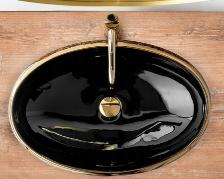 Umywalka Nablatowa Meryl Black Gold