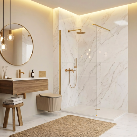 Ścianka Prysznicowa Flexi Złota