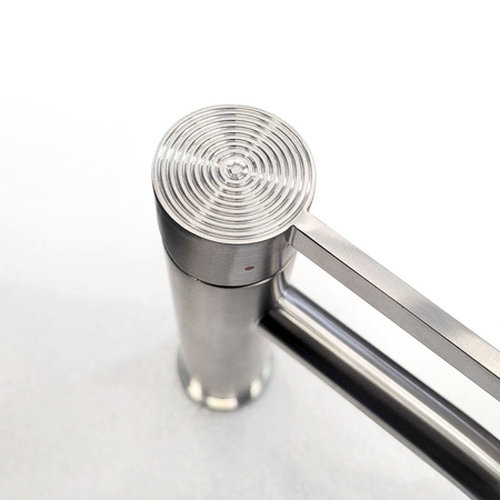 Bateria Umywalkowa Foster Nikiel Szczotkowany Niska