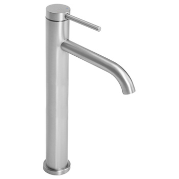 Bateria Umywalkowa Clif Inox Nikiel Szczotkowany Wysoka