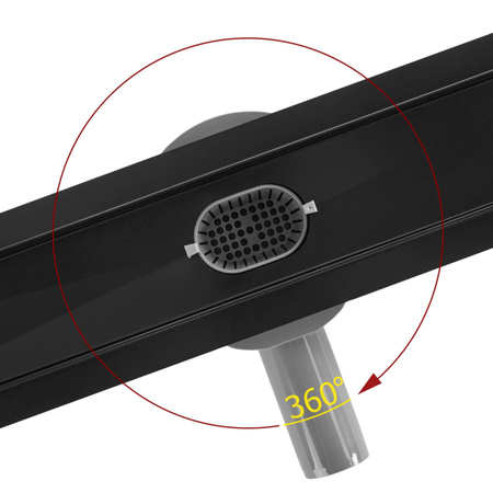 Odpływ Liniowy  Neox Pro Czarny 360°