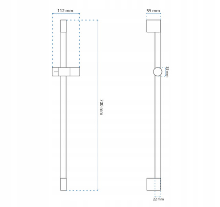 Uchwyt Prysznicowy Na Słuchawkę Czarny