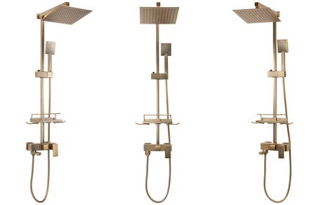 Zestaw Prysznicowy Natryskowy JACK Złoty Szczotkowany