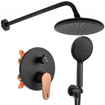 Zestaw Natryskowy Podtynkowy Mild Black Rose Gold