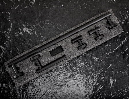 Zestaw Wieszaków Łazienkowych Ari 4 Elementy Czarny