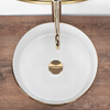 Umywalka Nablatowa Sami White Brush Gold